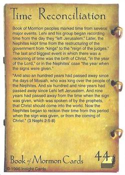 1996 Insight Book of Mormon #44 Time Reconciliation Back