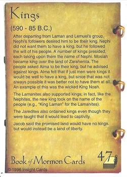 1996 Insight Book of Mormon #47 Kings (590-85 B.C.) Back