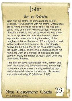 1998 Insight New Testament Cards #28 John Back