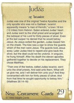 1998 Insight New Testament Cards #29 Judas Back