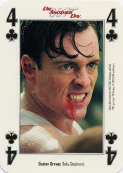 2002 Cartamundi James Bond Die Another Day Playing Cards #4♣ Gustav Graves (Toby Stephens) Front