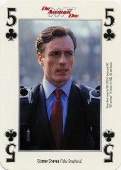2002 Cartamundi James Bond Die Another Day Playing Cards #5♣ Gustav Graves (Toby Stephens) Front