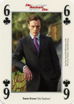 2002 Cartamundi James Bond Die Another Day Playing Cards #6♣ Gustav Graves (Toby Stephens) Front