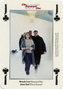 2002 Cartamundi James Bond Die Another Day Playing Cards #J♣ Miranda Frost (Rosamund Pike) / James Bond (Pierce Brosnan) Front