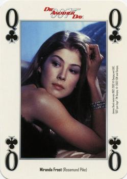 2002 Cartamundi James Bond Die Another Day Playing Cards #Q♣ Miranda Frost (Rosamund Pike) Front
