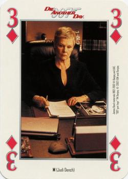 2002 Cartamundi James Bond Die Another Day Playing Cards #3♦ M (Judi Dench) Front