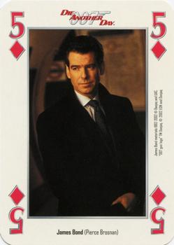 2002 Cartamundi James Bond Die Another Day Playing Cards #5♦ James Bond (Pierce Brosnan) Front