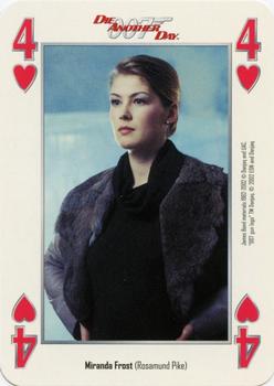 2002 Cartamundi James Bond Die Another Day Playing Cards #4♥ Miranda Frost (Rosamund Pike) Front