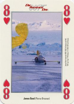 2002 Cartamundi James Bond Die Another Day Playing Cards #8♥ James Bond (Pierce Brosnan) Front
