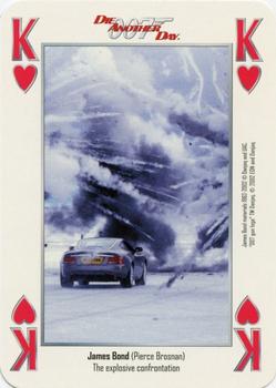 2002 Cartamundi James Bond Die Another Day Playing Cards #K♥ James Bond (Pierce Brosnan) The Explosive Confrontation Front
