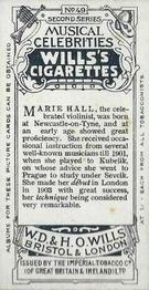1914 Wills's Musical Celebrities #49 Marie Hall Back