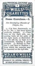 1914 Wills's Physical Culture #2 Home Exercises - 2 Back
