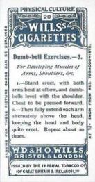 1914 Wills's Physical Culture #20 Dumb-bell Exercises - 3 Back
