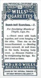 1914 Wills's Physical Culture #24 Dumb-bell Exercises - 7 Back