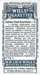 1914 Wills's Physical Culture #28 Indian Club Exercises - 3 Back