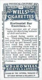 1914 Wills's Physical Culture #35 Horizontal Bar Exercises - 1 Back