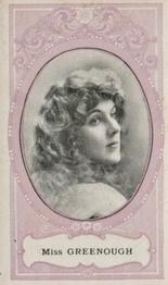 1916 Scissors Actresses (Mauve Surround) #21 Miss Greenough Front