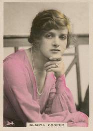 1925 Player's Beauties #34 Gladys Cooper Front