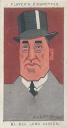 1926 Player's Straight Line Caricatures #10 Rt. Hon. Lord Carson Front
