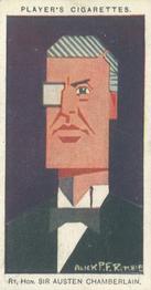1926 Player's Straight Line Caricatures #11 Austen Chamberlain Front