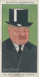 1926 Player's Straight Line Caricatures #18 Earl of Derby Front