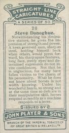 1926 Player's Straight Line Caricatures #20 Steve Donoghue Back