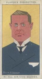 1926 Player's Straight Line Caricatures #23 Eric C. Geddes Front