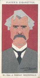 1926 Player's Straight Line Caricatures #40 J. Ramsay MacDonald Front