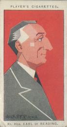 1926 Player's Straight Line Caricatures #45 Rt. Hon. Earl of Reading Front