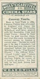 1928 Wills's Cinema Stars (1st Series) #23 Conway Tearle Back