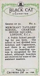 1929 Black Cat School Emblems (Small) #2 Merchant Taylors' School, Charterhouse Square - London Back