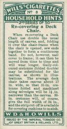 1930 Wills's Household Hints (2nd Series) #8 Re-covering a Deck Chair Back