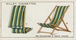 1930 Wills's Household Hints (2nd Series) #8 Re-covering a Deck Chair Front