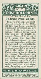 1930 Wills's Household Hints (2nd Series) #35 Re-tiring Pram Wheels Back