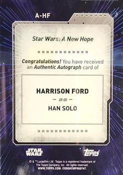 2021 Topps Star Wars Signature Series #A-HF Harrison Ford Back