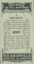 1924 Wills's Children of All Nations #6 Belgium Back