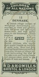 1924 Wills's Children of All Nations #13 Denmark Back