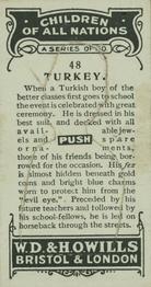 1924 Wills's Children of All Nations #48 Turkey Back