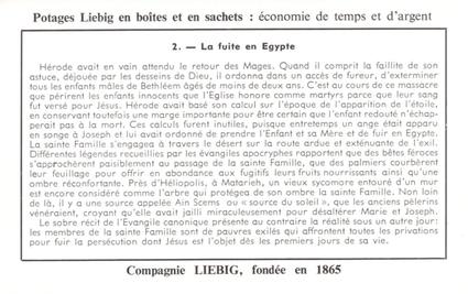 1957 Liebig L'enfance de Jesus (Childhood of Jesus) (French Text) (F1666, S1667) #2 La fuite en Egypte Back