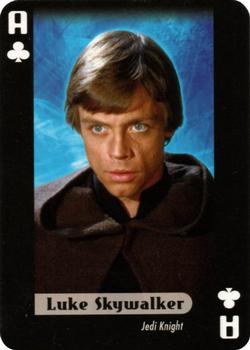 2007 Star Wars Fan Club Star Wars Heroes and Villains Playing Cards #A♣ Luke Skywalker Front