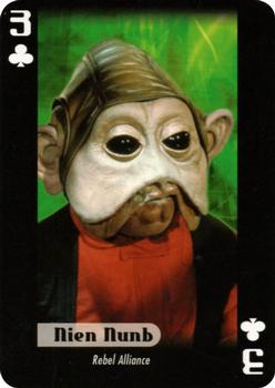 2007 Star Wars Fan Club Star Wars Heroes and Villains Playing Cards #3♣ Nien Nunb Front