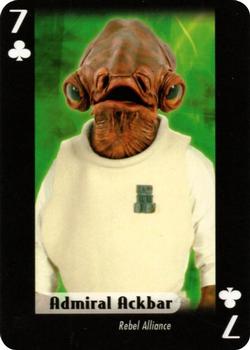 2007 Star Wars Fan Club Star Wars Heroes and Villains Playing Cards #7♣ Admiral Ackbar Front