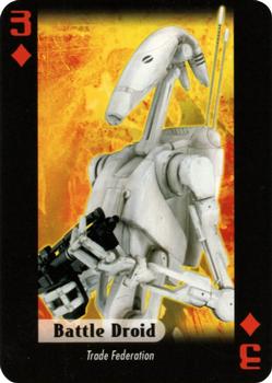2007 Star Wars Fan Club Star Wars Heroes and Villains Playing Cards #3♦ Battle Droid Front
