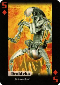 2007 Star Wars Fan Club Star Wars Heroes and Villains Playing Cards #5♦ Droideka Front