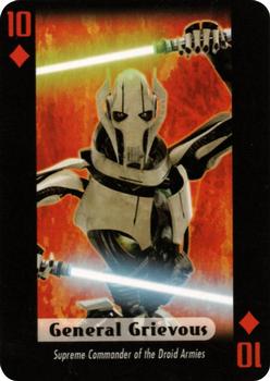 2007 Star Wars Fan Club Star Wars Heroes and Villains Playing Cards #10♦ General Grievous Front