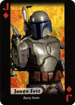 2007 Star Wars Fan Club Star Wars Heroes and Villains Playing Cards #J♦ Jango Fett Front