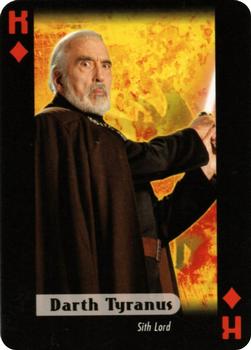 2007 Star Wars Fan Club Star Wars Heroes and Villains Playing Cards #K♦ Darth Tyranus Front