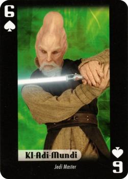 2007 Star Wars Fan Club Star Wars Heroes and Villains Playing Cards #6♠ Ki-Adi-Mundi Front
