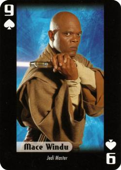 2007 Star Wars Fan Club Star Wars Heroes and Villains Playing Cards #9♠ Mace Windu Front