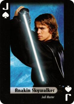 2007 Star Wars Fan Club Star Wars Heroes and Villains Playing Cards #J♠ Anakin Skywalker Front
